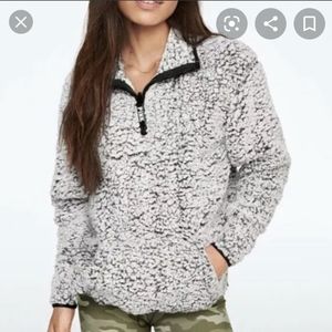 Victoria's Secret Pink Sherpa Quarter Zip XS